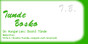 tunde bosko business card